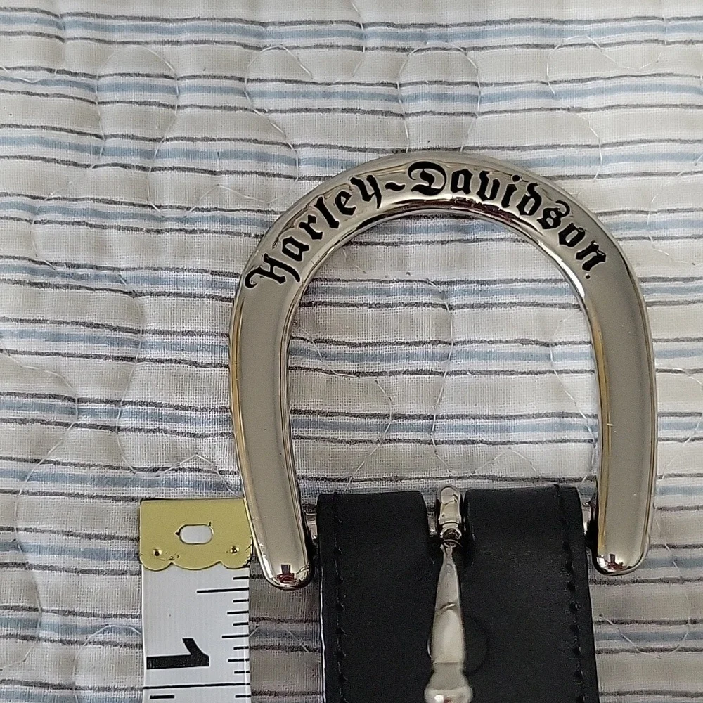 Harley Davidson Leather & Chain Belt - Picture 2 of 9